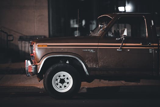 Classic Ford Truck on an American Highway