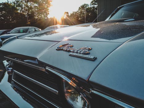 A restored vintage Mustang at a classic car show