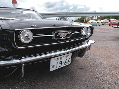 A collector’s garage filled with classic Ford Mustangs